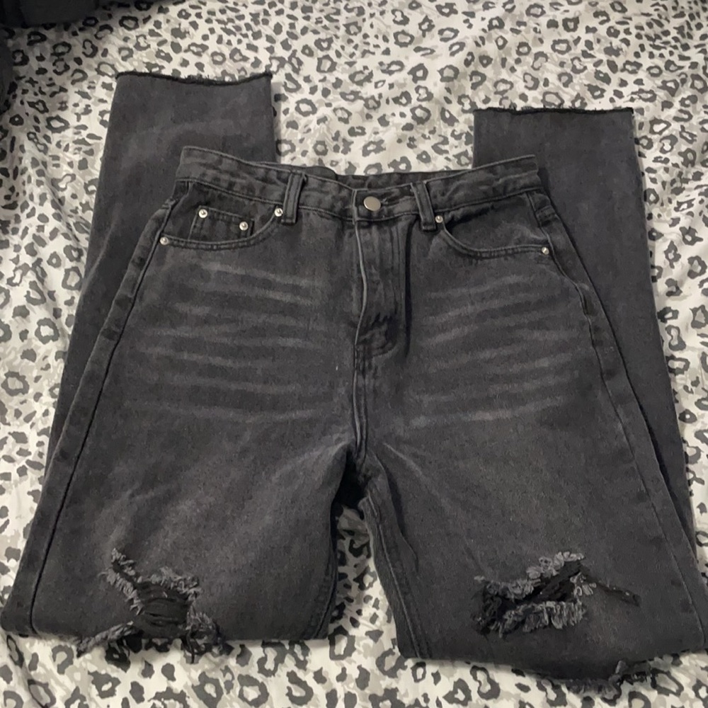 Black ripped jeans - Picture 2 of 2